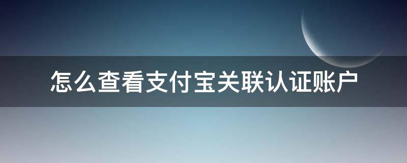 怎么查看支付宝关联认证账户（怎样查支付宝关联账户）