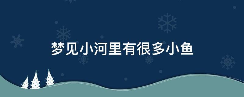 梦见小河里有很多小鱼（梦见小河里有很多小鱼小虾）