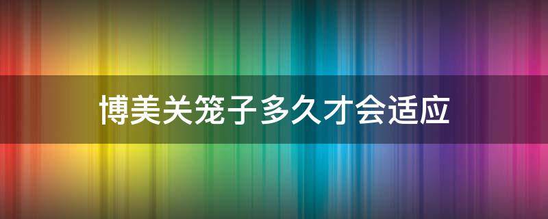 博美关笼子多久才会适应（博美经常关在笼子没事吧）