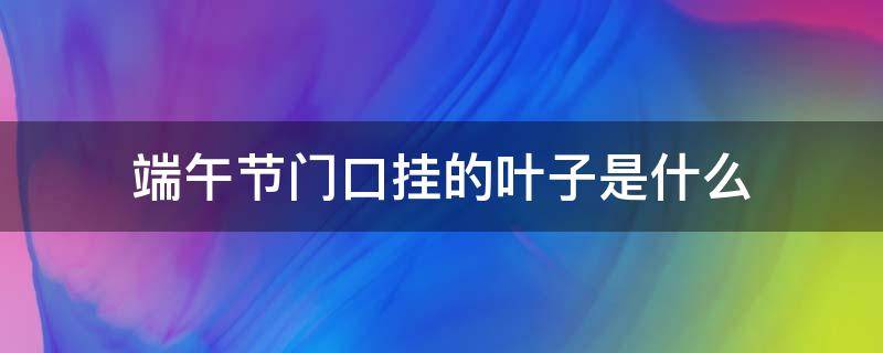 端午节门口挂的叶子是什么 端午节家门口放的叶子叫什么
