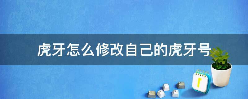 虎牙怎么修改自己的虎牙号（虎牙号可以修改吗）