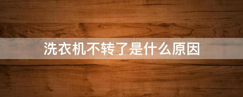 洗衣机不转了是什么原因（长虹洗衣机不转了是什么原因）