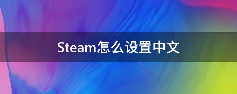 Steam怎么设置中文（苹果笔记本steam怎么设置中文）