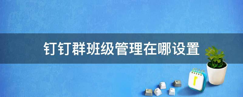 钉钉群班级管理在哪设置 钉钉班级群分组管理怎么设置