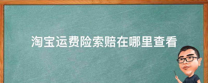 淘宝运费险索赔在哪里查看（淘宝运费险赔付在哪里查看）