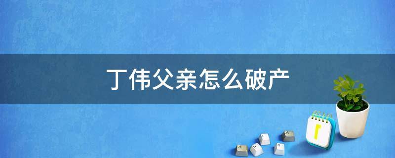 丁伟父亲怎么破产 丁伟后来怎么样了