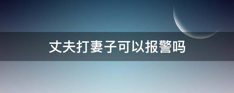 丈夫打妻子可以报警吗 丈夫打妻子不打伤报警有用吗