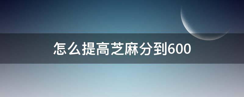 怎么提高芝麻分到600 怎么提高芝麻分到650