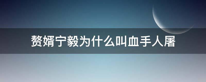 赘婿宁毅为什么叫血手人屠 赘婿血手人屠宁立恒