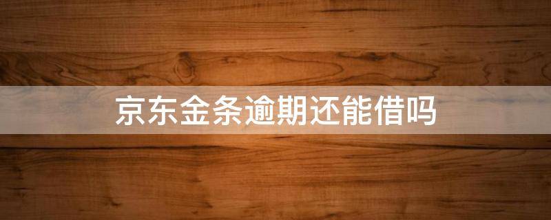 京东金条逾期还能借吗（京东金条不逾期还完是不是又能马上借了呢）