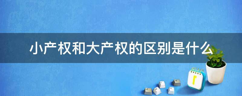 小产权和大产权的区别是什么 大产权和小产权有啥区别