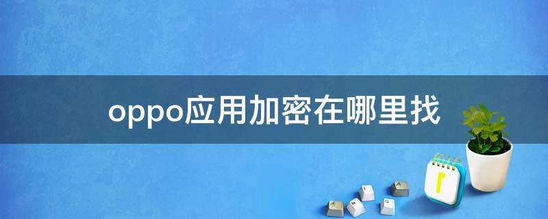 oppo应用加密在哪里找（oppo手机的应用加密在哪里可以找到）