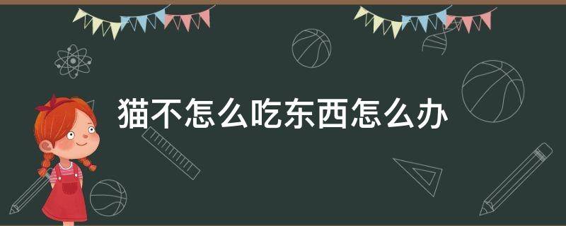 猫不怎么吃东西怎么办 八年老猫不怎么吃东西怎么办