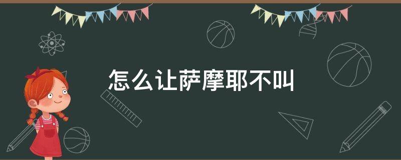 怎么让萨摩耶不叫 怎么让萨摩耶不叫不乱叫