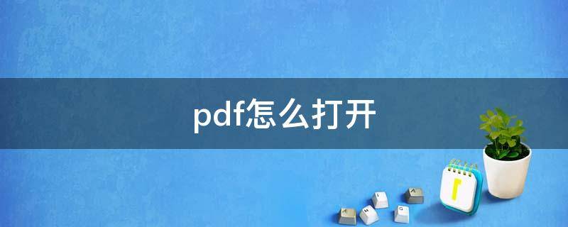 pdf怎么打开 pdf怎么打开目录