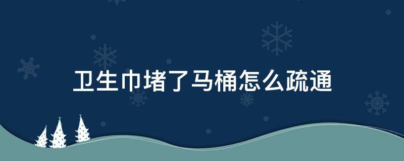 卫生巾堵了马桶怎么疏通 马桶被卫生巾堵塞怎么疏通