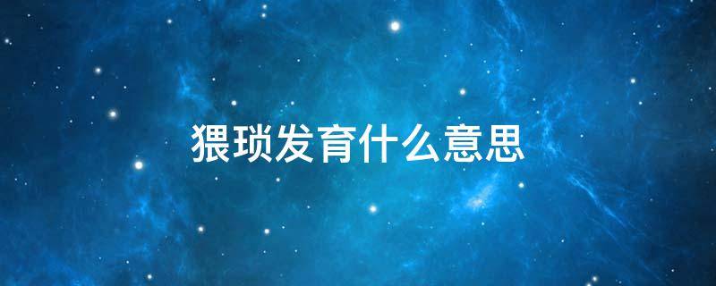 猥琐发育什么意思 稳住别浪猥琐发育什么意思