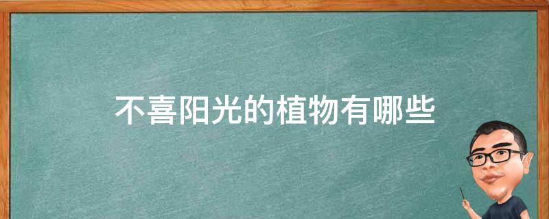 不喜阳光的植物有哪些（不喜欢阳光的植物有哪些?）