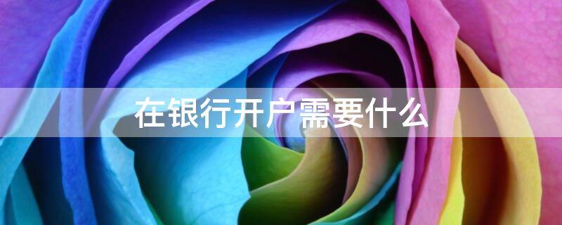 在银行开户需要什么（在银行开户需要什么条）