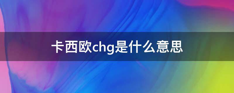 卡西欧chg是什么意思 卡西欧chs什么意思