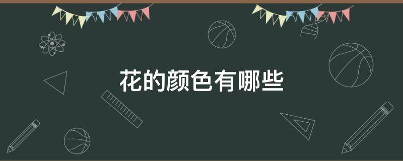 花的颜色有哪些 玫瑰花的颜色有哪些