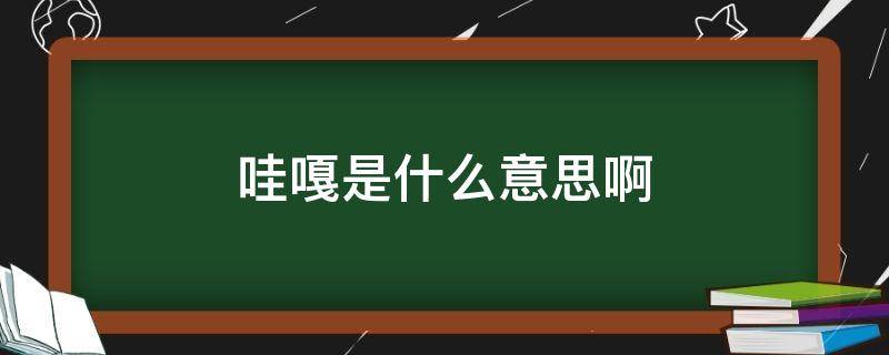 哇嘎是什么意思啊（哇嘎是干嘛呢）