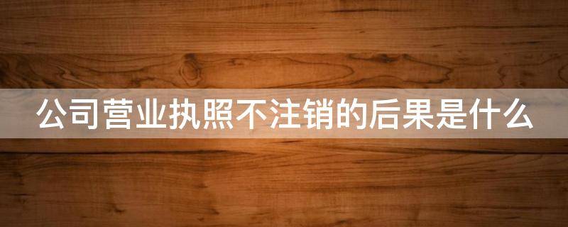 公司营业执照不注销的后果是什么（公司营业执照不注销的后果是什么呢）