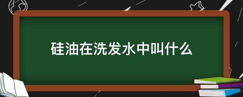 硅油在洗发水中叫什么 硅油在洗发水中叫什么成分