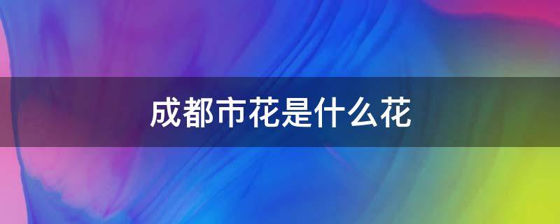 成都市花是什么花（四川省成都市的市花是什么花）