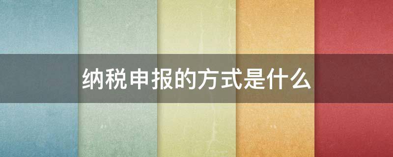 纳税申报的方式是什么（纳税申报按什么申报）