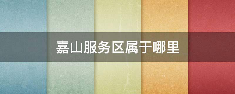 嘉山服务区属于哪里（嘉山服务区属于哪里省）