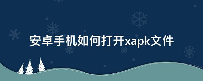 安卓手机如何打开.xapk文件 安卓手机如何打开.apk文件