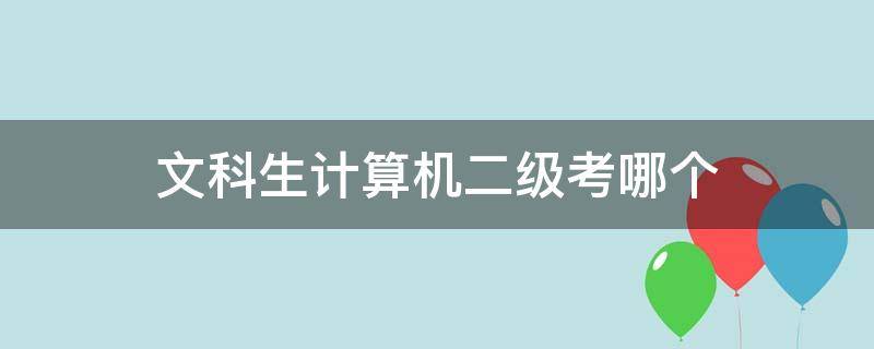 文科生计算机二级考哪个（文科计算机二级考什么）