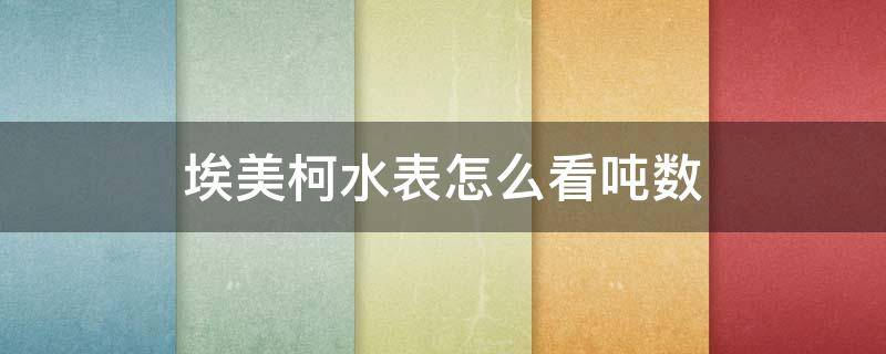 埃美柯水表怎么看吨数 埃美柯水表怎么看吨数5位数都是黑色字母