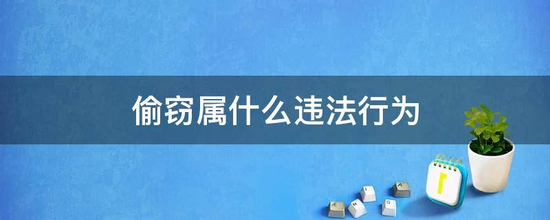 偷窃属什么违法行为（偷窃属于什么违法行为?）