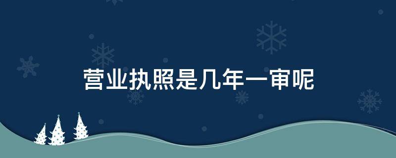 营业执照是几年一审呢 营业执照一年了怎么审