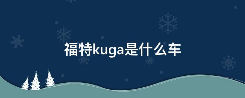 福特kuga是什么车（长安福特kuga是什么车）