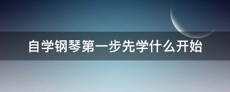 自学钢琴第一步先学什么开始 成人自学钢琴第一步先学什么开始