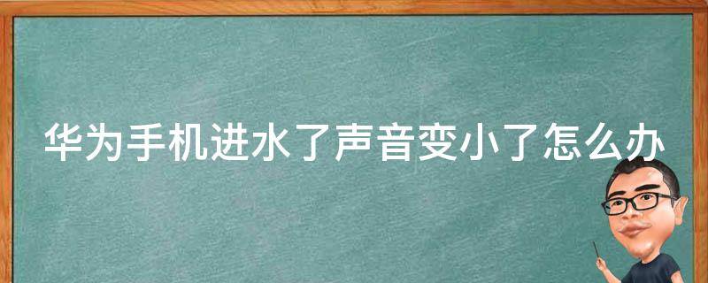 华为手机进水了声音变小了怎么办（华为手机进水音量小了怎么办）