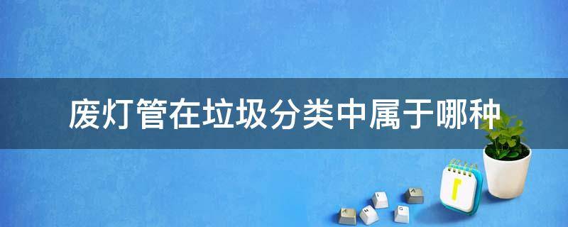 废灯管在垃圾分类中属于哪种 废灯管在垃圾分类中属于哪种垃圾