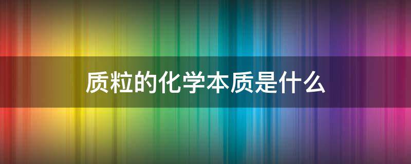 质粒的化学本质是什么（质粒的化学成分是什么）