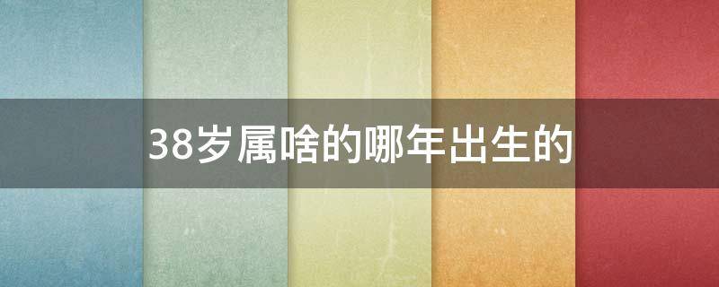 38岁属啥的哪年出生的 今年38岁属什么的什么时候出生的