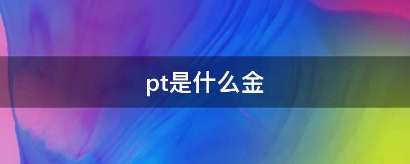 pt是什么金（pt950多少钱一克）