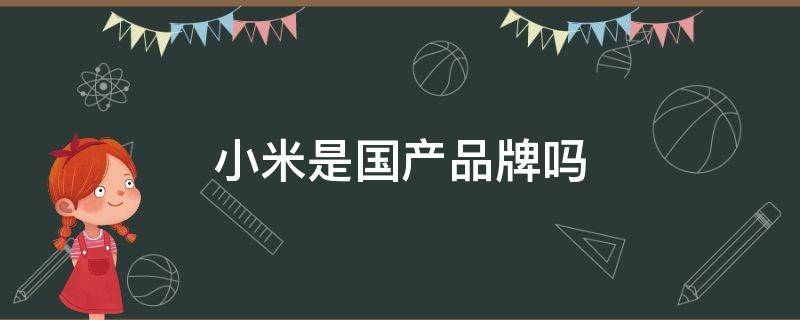 小米是国产品牌吗 小米产品是国产的吗