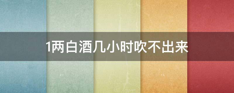 1两白酒几小时吹不出来（二两白酒几小时吹不出来）