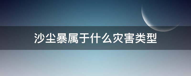 沙尘暴属于什么灾害类型（沙尘暴是属于什么灾害）