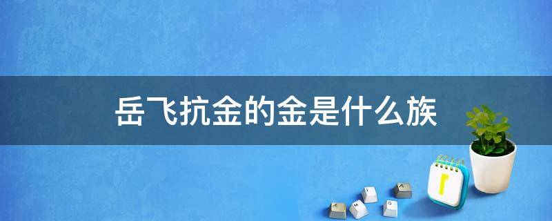 岳飞抗金的金是什么族 岳飞抗金的金是现在的哪里人