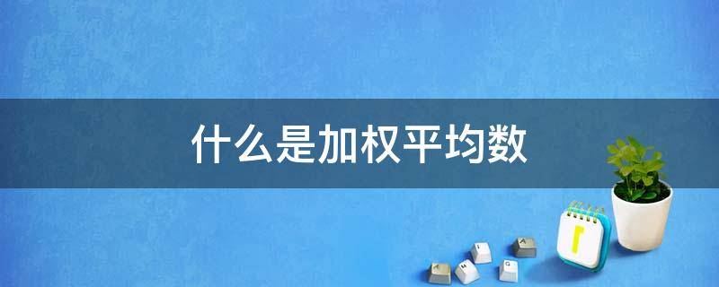 什么是加权平均数 什么是加权平均数?什么是权