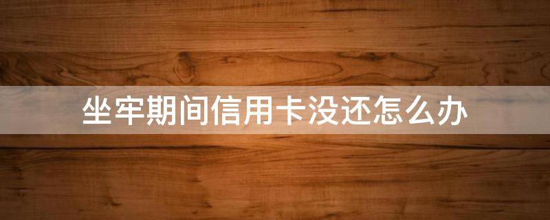 坐牢期间信用卡没还怎么办 因为其它事情坐牢了信用卡还不了怎么办