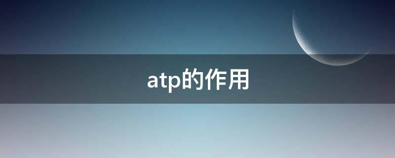 atp的作用（暗反应atp的作用）